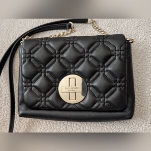 Kate Spade New York Quilted Black Leather Crossbody Excellent!